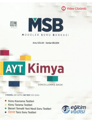 Odea Eğitim Vadisi Ayt Kimya Modüler Soru Bankası