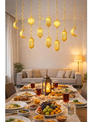 Odea 10'lu Gold Ramazan Tavan Süsü, Ramazan Süsleri, Ramazan Tavan Süsü Ürünleri Ramazan Süsleri, Sahur Iftar