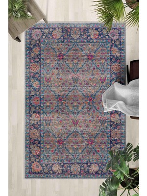 Odea Monnhein Çok Renkli Halı 0112 - Yıkanabilir, Kaymaz Taban, Dijital Baskılı, Leke Tutmaz, Ince Hav, Modern Salon, Oturma Odası, Yatak Odası ve Mutfak Için Dekoratif Halı