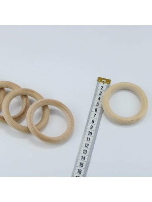Odea Benim Marifetlerim - Naturel Ahşap Halka 7 cm 5 Adet
