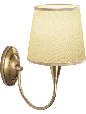 Odea Amber LED Şık Eskitme Metal Aplik E27 Duvar Lambası 16X28X31 cm Yatak Odası ve Salon Aydınlatma, BEJ-3031