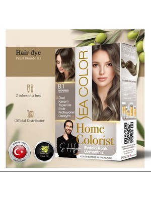 Odea Sea Color Home Colorist Set Saç Boyası 8.1 Inci Kumral Pearl Blonde
