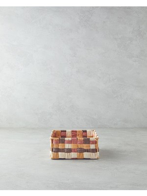 Odea English Home Modern Square Kağıt Ip Sepet Kahve 26X26X12 cm
