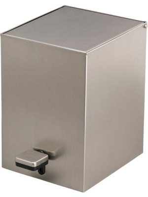 Odea System Pedallı Kare Çöp Kovası 3 Lt Saten 262X245X180 mm Krom Tek Ebat BA4055 031 Nbm-Nbm