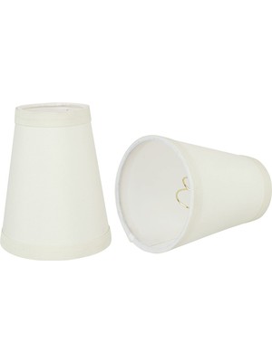 Odea Aspen Creative 32666-2 Küçük Sert Sırtlı Imparatorluk Şekilli Avize Seti (2'li Paket), Beyaz Geçiş Tasarımı, 10,16 cm Alt Genişlik (5,88 cm x 10,16 cm x 12,7 Cm) Klipsli Lamba Gölgeliği