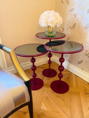 Galaxy Model 3 Toplu Sehpa Bordo