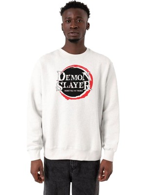 Odea Tshirthane Demon Slayer Anime Squad Demon Slayer Kimetsu No Yaiba Beyaz Erkek 2ip Sweatshirt P20850S1644, M