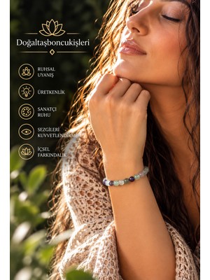 Doğal Holizm Florit Bileklik Doğaltaş Ünisex