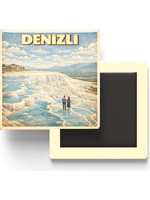 Odea Buzdolap Magneti - Türkiye - Denizli - Retro Tema - 9x9 cm