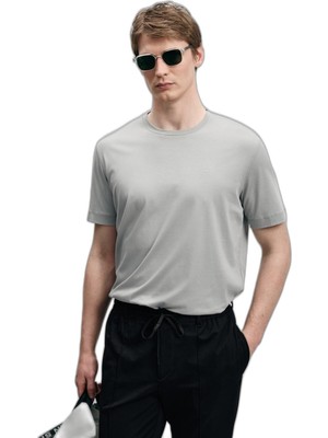 Odea Lufian Erkek Bran Modern Grafik T-Shirt 111020321 Gri