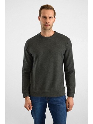 Odea Haki Regular Düz Bisiklet Yaka Sweatshirt