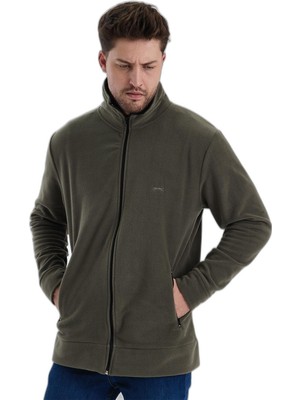 Odea Slazenger Kadmos Erkek Fermuarlı Dik Yaka Cepli Haki Polar