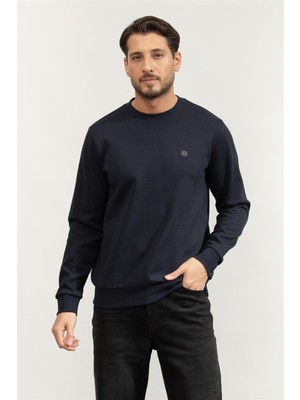 Odea Boss C-Sharpe 01 Erkek Bisiklet Yaka Sweatshirt, Lacivert, Xl