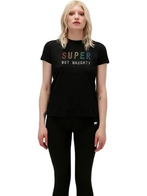 Odea Bad Bear Kadın Siyah Tişört Super Tee