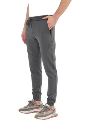 Odea Slazenger Venom Erkek Fermuar Cepli Dar Paça Koyu Gri Eşofman Altı