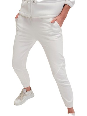 Odea Bad Bear Valerie Kadın Beyaz Jogger Eşofman Altı, L, 200414002-WHT