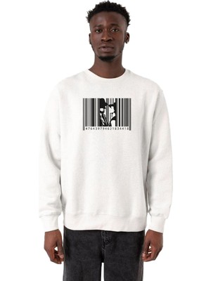 Odea Tshirthane Casablanca Insıde A Barcode Beyaz Erkek 2ip Sweatshirt P20435S5512, Xl