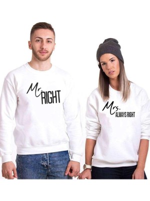 Odea Tshirthane Mr.right Mrs. Always Sevgili Kombinleri Sweatshirt Kombini, Kadın, Xl-Tek Ürün Fiyatıdır, Kombin Yapmak Için En Az 2 Adet Sepete Ekleyiniz
