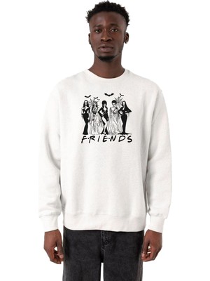 Odea Tshirthane Halloween Friends Beyaz Erkek 2ip Sweatshirt P21228S2220, Xl
