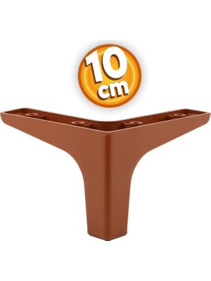 Odea BADEM10 Sedef Lüks Mobilya Kanepe Sehpa Tv Ünitesi Koltuk Ayağı 10 cm Kahverengi Baza Ayak
