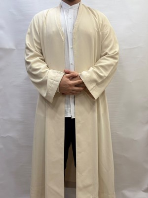 Yaser Giyim Buhara Yaka Cübbe - Krep  Kumaş - Sarı