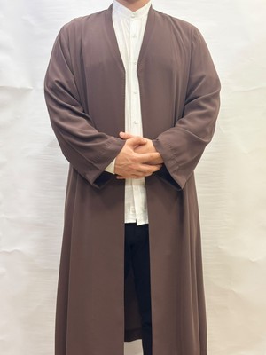 Yaser Giyim Medine Ipeği Namaz Cübbesi - Açık Kahverengi