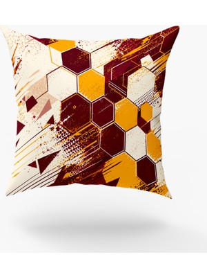 Karkan Tekstil Grunge Geometrik Desen Sportif Yastık