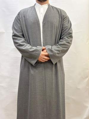 Yaser Giyim Pamuklu Namaz Cübbesi - Koyu Gri
