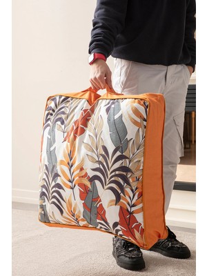 Çok Amaçlı Yer Minderi Renkli Kare Puf 60X60
