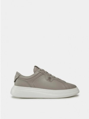 Tommy Hilfiger Court Sneakers Cigar FW0FW07460-PKB Kadın Spor Ayakkabı Açık Gri