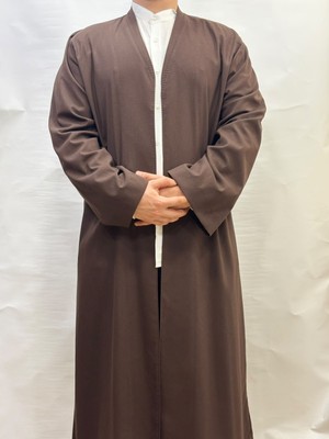 Yaser Giyim Pamuklu Namaz Cübbesi - Koyu Kahverengi