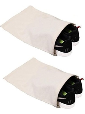 Stonehill Büzgülü Ham Bez Ayakkabı Torbası 30X40 Cm. 2 Adet (Baskısız)
