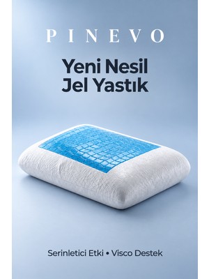Pinevo Yeni Nesil Jel Destekli Visco Yastık – Ergonomik Baş ve Boyun Destek Yastığı