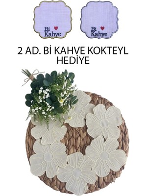 VeraLüx Home 6 Adet Sunumluk Kahve Yanı Peçetesi Özel Leke Tutmaz