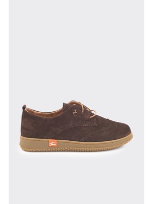 Derinet Hakiki Deri Bağcıklı Kadın Sneaker