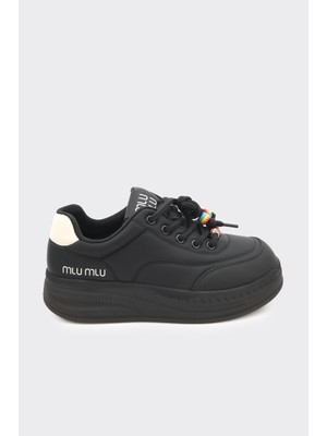 Derinet Yüksek Taban Bağcıklı Kadın Sneaker