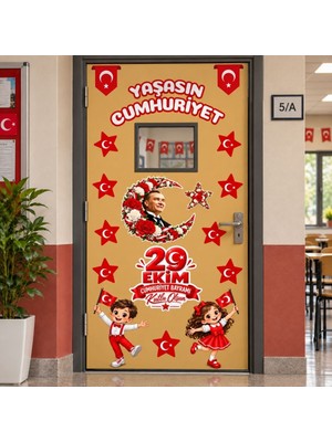 Ti Play Yaşasın Cumhuriyet Hazır Fügür Kesim Sınıf Kapı  Süsü