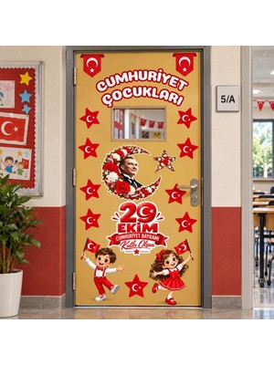 Ti Play Cumhuriyet Çocukları Hazır Fügür Kesim Sınıf Kapı  Süsü