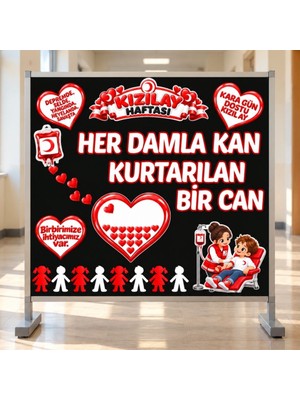 Ti Play Kızılay Haftası (Kan Bağışı) Hazır Fügür Kesim Pano Süsü