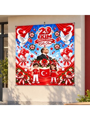 Ti Play 29 Ekim Cumhuriyet Bayramı 160X160 cm Vinil Afiş 01
