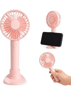 Str Store PM-25083 3 Fonksiyonlu Telefon Tutuculu Taşınabilir  El ve Masaüstü Vantilatör
