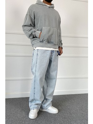 Alışveriş Sokağı Şerit Detaylı Bol Kalıp Baggy Jean | STK2114-JEAN