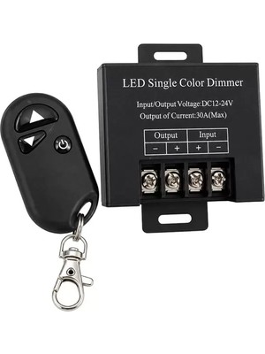 Hubrendy Sh Powermaster PM-37845 12V-24V 30A Tek Renk Şerit LED Dimmer Rf Uzaktan Kumandalı Kontrol Cihazı