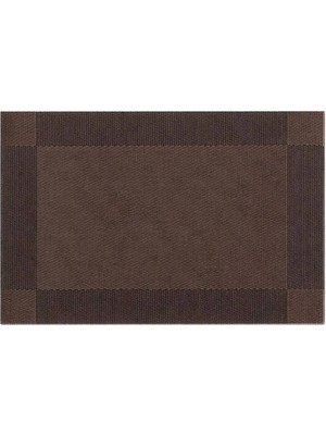 GuvenliPazar Pvc 6 Adet Kahverengi Amerikan Servis Dikdörtgen Supla (Köşe Kare Model) 30X45 cm