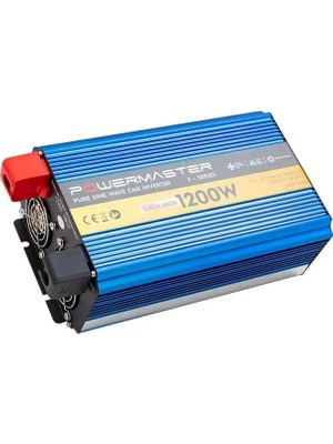 Hubrendy Sh Powermaster 12 Volt 1200 Watt Pure Sinus Wave Inverter PWR-1200