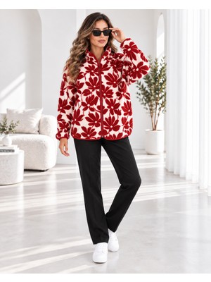 Fiori Fermuarlı Peluş Polar Ceket
