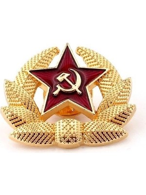 Kızıl Yıldız Sscb Rus Orak Çekiç Çelenk Sovyet Pin Rozet RZ010
