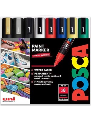Toptan Budur Pc-5m Boya Kalemi, 1,8-2,5 Mm, 8'li Temel Set Hediye Kutusu