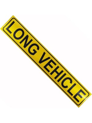 Toptan Budur Şerit Bant, BADEM10 Long Vehichle Yazısı Reflektörlü Fosforlu 9 cm x 50 cm