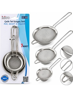 Metal Tel Süzgeç (Metal Çerçeve, Metal Sap)